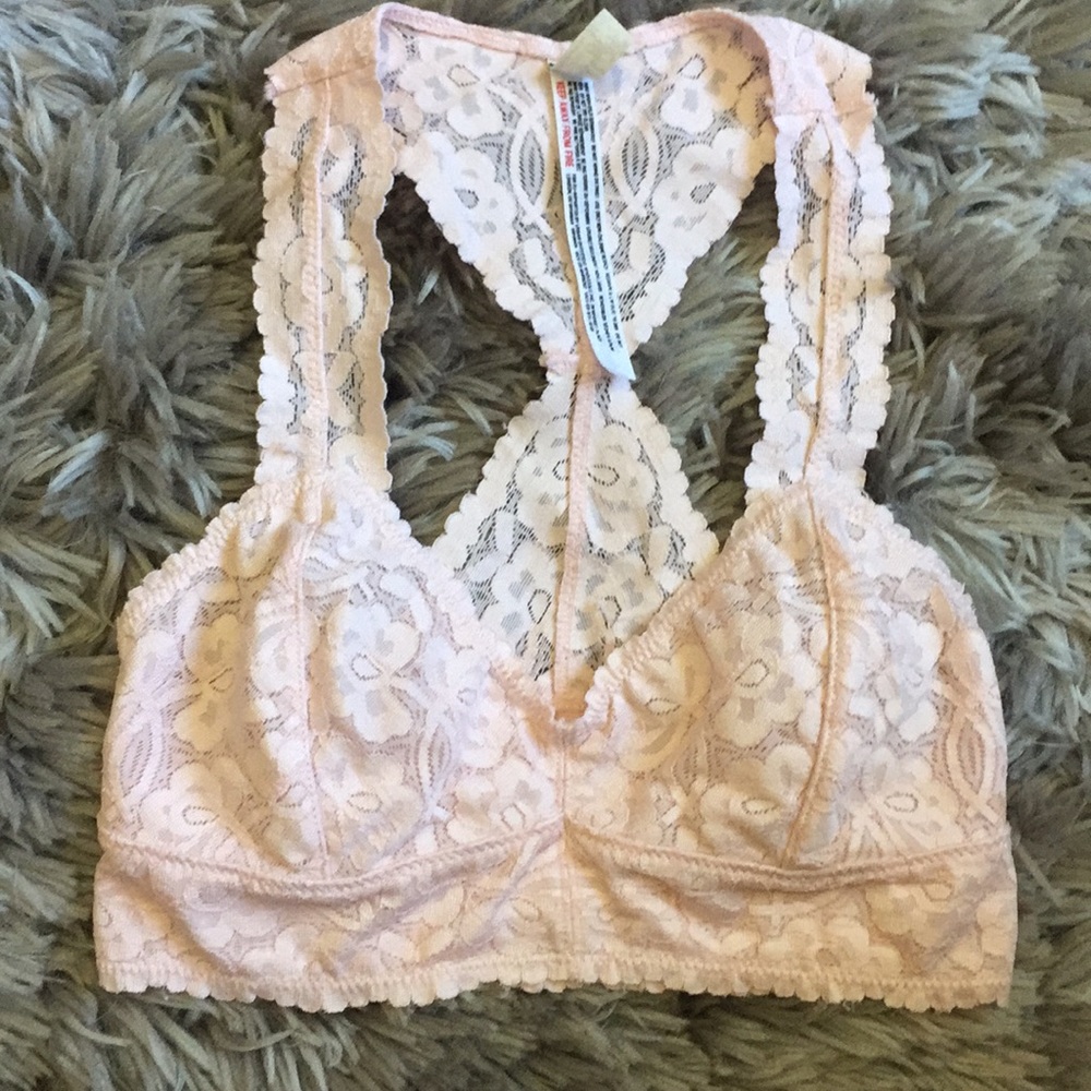 FREE PEOPLE Light Pink Racerback Bralette XS